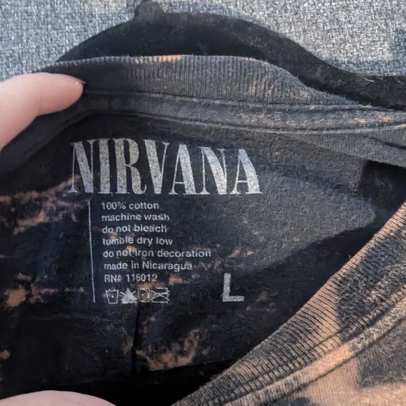 Nirvana Bleach Tie Dye Band Tee Size Large - Picture 6 of 6